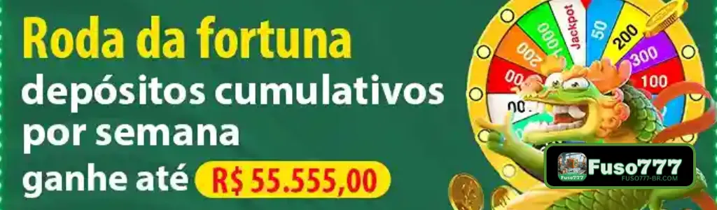 Roda da Fortuna FUSO777 cassino com prêmios e bônus diários.